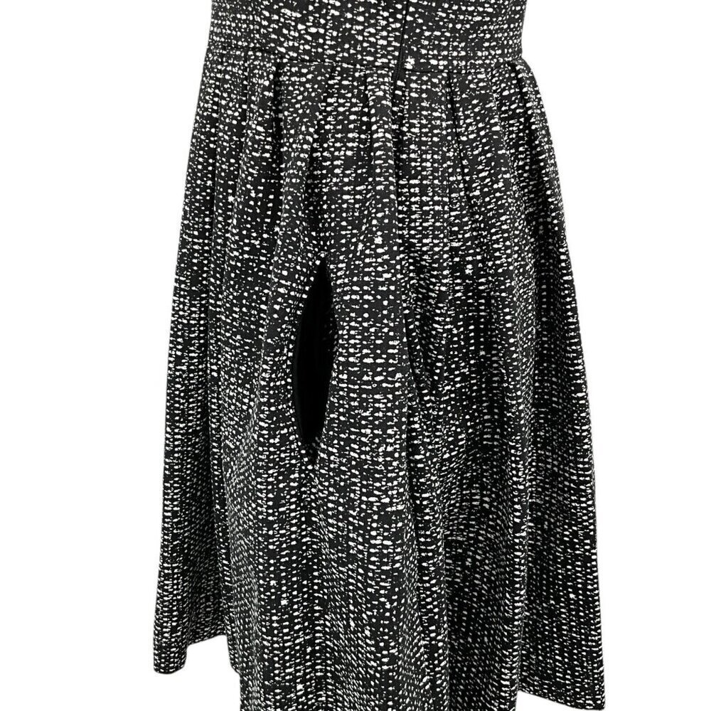 Cinq a Sept Pandora Cocktail Dress Size 6 Sleeveless Black Cutouts Pockets - Picture 5 of 15